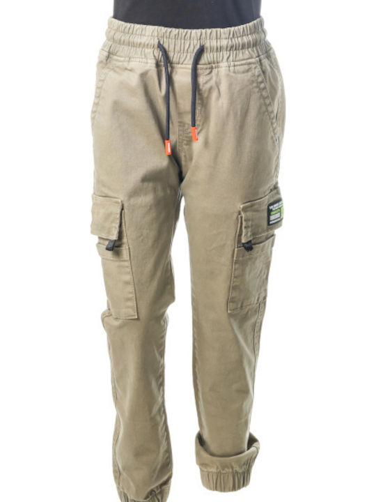 Joyce Kids' Cargo Fabric Pants Beige