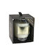 Zaros Christmas Glass Black Candle 10.5x9cm