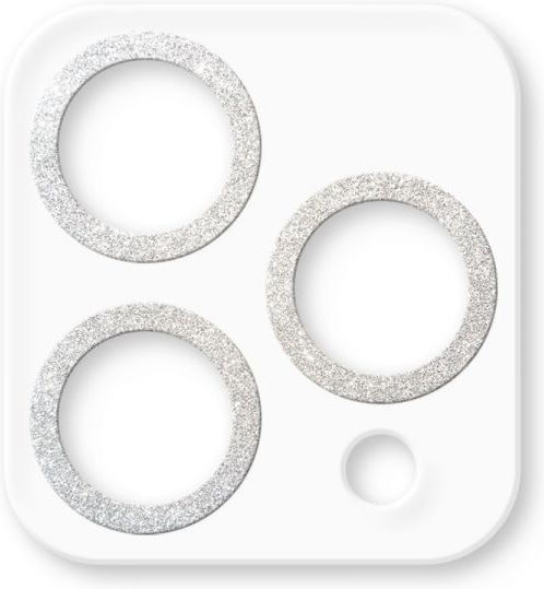 ObaStyle Προστασία Κάμερας Tempered Glass Glitter Silver για το iPhone 12 Pro