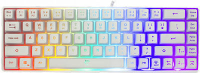 White Shark Ronin Gaming Πληκτρολόγιο 60% με RGB φωτισμό (Αγγλικό US) Λευκό