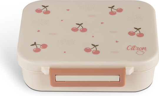 Cherry Plastic Kids' Food Container 0.5lt Beige