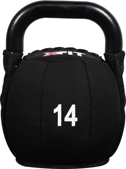 X-FIT Cordura Kettlebell aus Gummi 14kg Schwarz