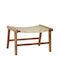 Stool Bench Stool Wooden Brown 65x47x40cm