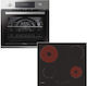 Candy Over Counter Oven 70lt with Ceramic Hobs W59.5cm.