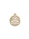 Hängendes Ornament Etikett Hölzern Beige 7.3x9cm