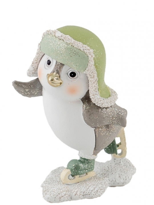 Zen Collection Christmas Plastic Figure Penguin White Height 10cm