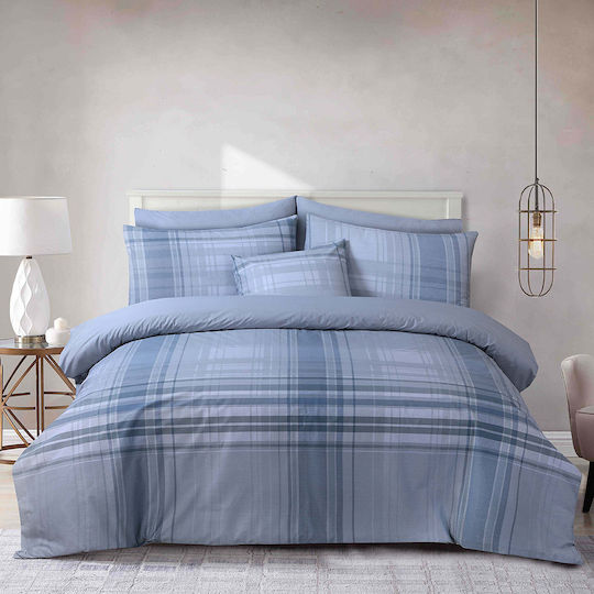 Lino Home Roka Σετ Μαξιλαροθήκες με Φάσα Grey 50x70εκ.