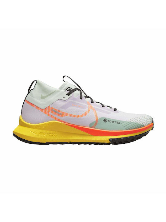 Nike React Pegasus Trail 4 Gore-Tex Ανδρικά Αθλητικά Παπούτσια Trail Running Αδιάβροχα με Μεμβράνη Gore-Tex Barely Grape / Barely Green / Yellow Strike / Total Orange