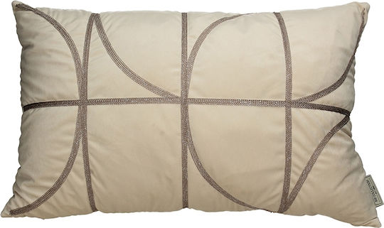Zaros Sofa-Kissen aus Samt Beige / Ecru 40x60cm