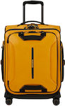 Samsonite Ecodiver Cabin Travel Suitcase Fabric Yellow with 4 Wheels Height 55cm