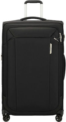 Samsonite Respark Large Travel Suitcase Fabric Black with 4 Wheels Height 79cm