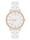 Juicy Couture Γυναικείο Ρολόι 36mm Μπαταρίας με Λευκό Μεταλλικό Μπρασελέ