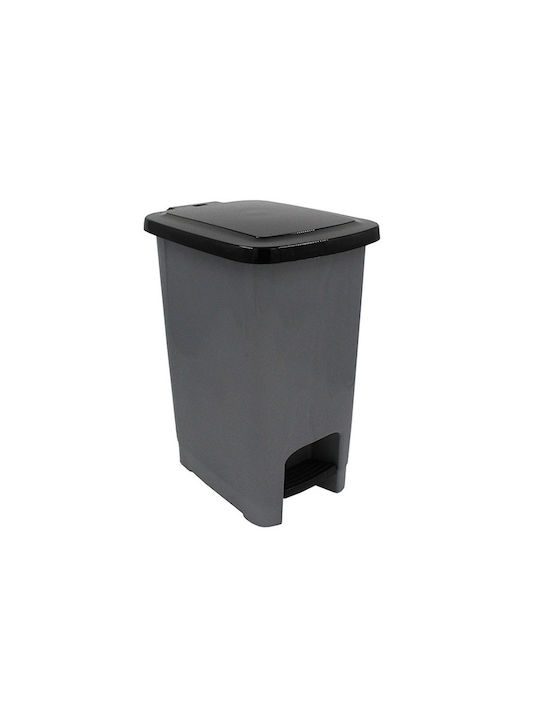 4281 Waste Bin Waste Plastic with Pedal Gray 15lt 1pcs