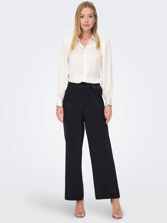 Damen Stoff Hose Schwarz