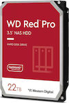 Western Digital Red Pro 22TB HDD Hard Drive 3.5" SATA III 7200rpm with 512MB Cache for NAS