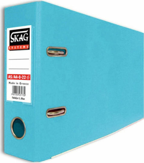 Skag Binders 8/22 for Paper A5 with 2 s Rings Light Blue 1pcs