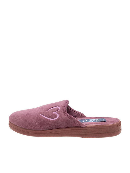 Mary F05 Winter Damen Hausschuhe Lila