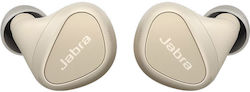 Jabra Elite 5 Earbud Bluetooth Handsfree Ακουστικά με Αντοχή στον Ιδρώτα και Θήκη Φόρτισης Gold Beige
