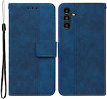 Θήκη Samsung Galaxy A13 5G / A04s Mad Mask Leather Wallet Case Geometry Style με βάση στήριξης, υποδοχές καρτών και μαγνητικό κούμπωμα Flip Wallet από συνθετικό δέρμα μπλε