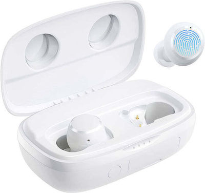 Tribit FlyBuds 3 Bluetooth Handsfree Ακουστικά με Αντοχή στον Ιδρώτα και Θήκη Φόρτισης Λευκά