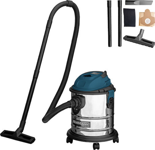Bormann BVC2610 Vacuum Wet / Dry 1200W with Stainless Bin 20lt