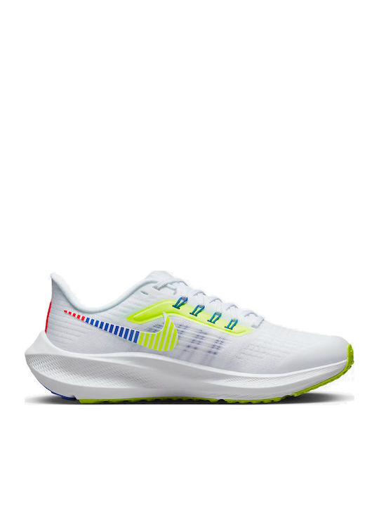 Pegasus Air Zoom Pegasus 39 Kids Sports Shoes Running with Laces White