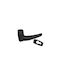 Domus Window Handle on Rosette 6340M Black 200mm