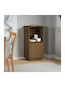 Living Room Display Cabinet Made of Solid Wood Brown 38x35x80cm