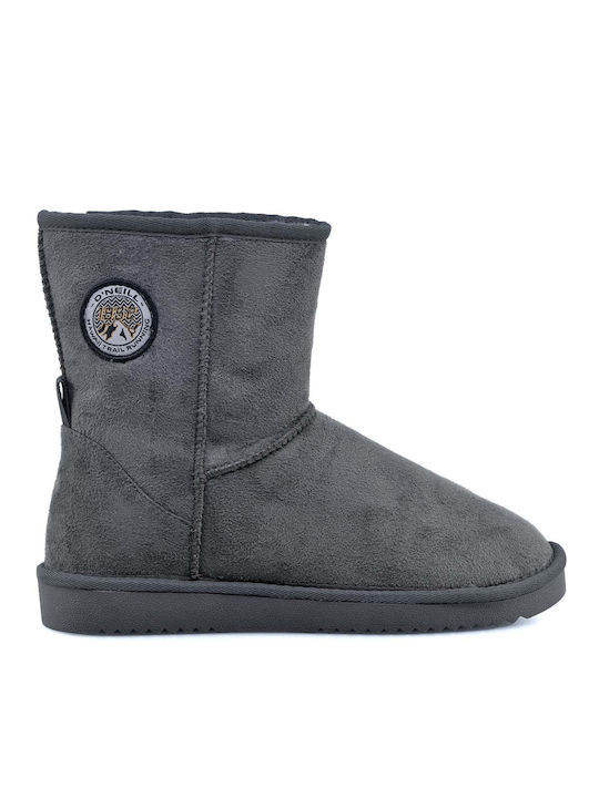 O'neill Suede Women's Ankle Boots with Fur Gray