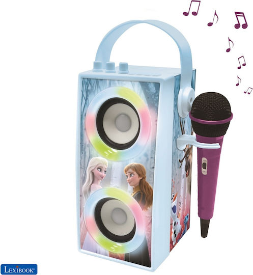 Lexibook Karaoke Speaker with Wired Microphone and Lighting Effects 23894C BTP180FZZ Light Blue