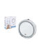 Confortime S2209017 Vergrößerung Runder Badezimmerspiegel LED aus Metall 15x15cm Silber
