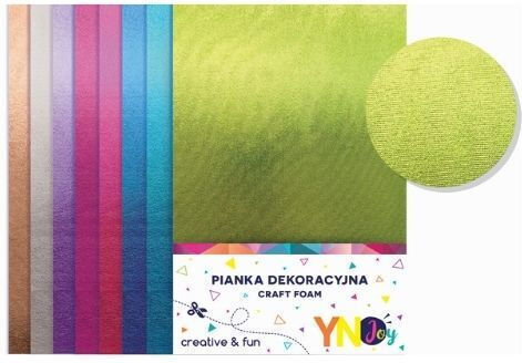 interDRUK Αφρώδες Χαρτί Μεταλλιζέ Metallic A4 8 Φύλλα