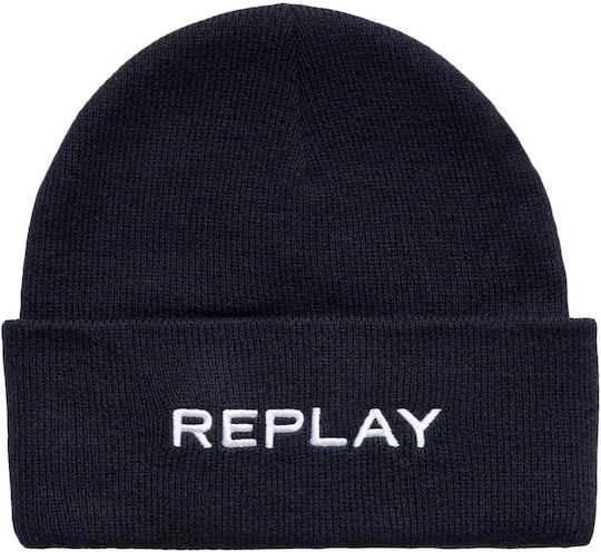 Beanie Ανδρικός Σκούφος Πλεκτός σε Navy Μπλε χρώμα