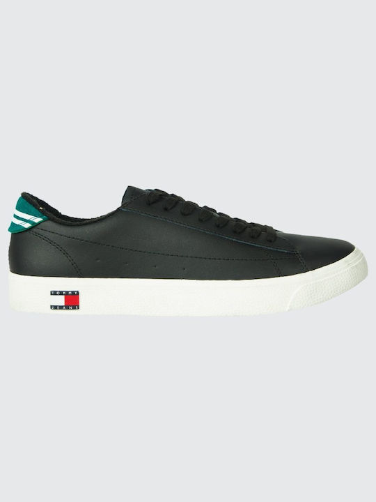 Tommy Hilfiger Vulcanized Ανδρικά Sneakers Μαύρα