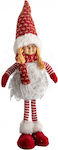 Zen Collection Christmas Fabric Elf Figure Red 50x16x10cm