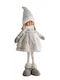 Zen Collection Christmas Fabric Elf Figure White 58x18x15cm