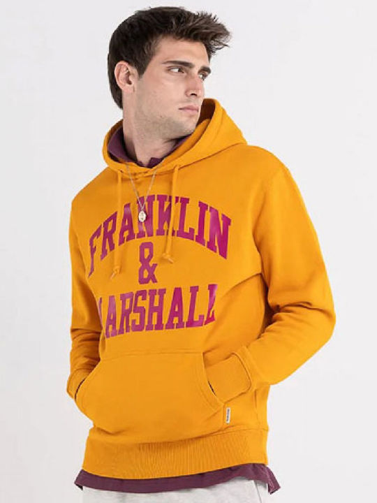 Franklin & Marshall Φούτερ με Κουκούλα Πορτοκαλί