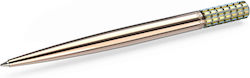 Swarovski Ballpoint pen Yellow, Rose gold-tone plated Pen Ballpoint with Yellow Ink