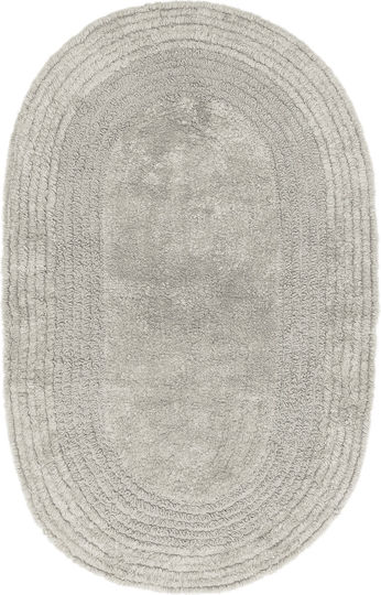 Palamaiki Covoraș de Baie Bumbac Oval Ridge Gheață 50x80buc