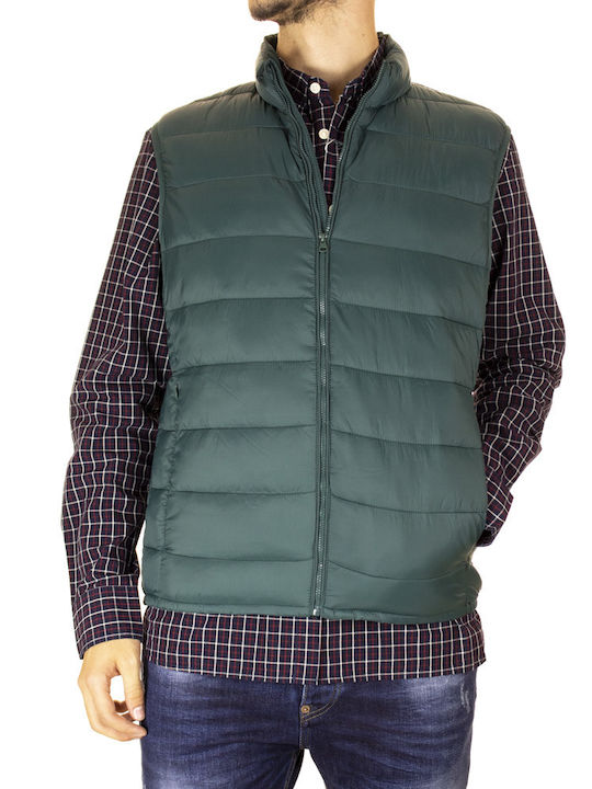 Celio Bulock Sleeveless Jacket Puffer Green