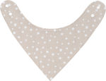 Kikka Boo Dots Waterproof Bandana Fabric with Button Beige