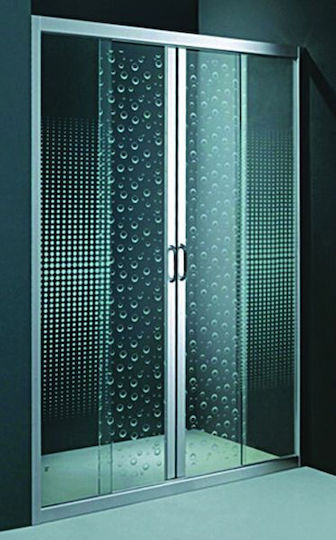 Gloria Dakri Shower Screen for Shower with Sliding Door 109-112x190cm Chrome