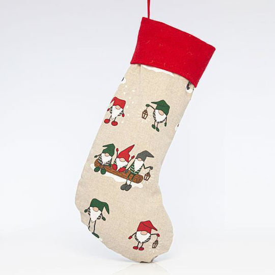 Weihnachtliche Dekorationssocke mit Zwerg
