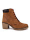 Ragazza Suede Women's Ankle Boots Tabac Brown