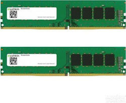 Mushkin Essentials 32GB DDR4 RAM cu 2 module (2x16GB) și Viteză 2666 pentru Desktop