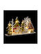 Christmas Illuminated Decorative Wooden Village with Battery 30x17cm.
