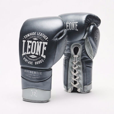 Leone Authentic 2 Boxhandschuhe aus Leder Gray
