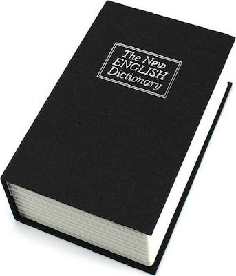 The New English Dictionary Buch Geldversteck mit Schloss Black 24x15x5cm