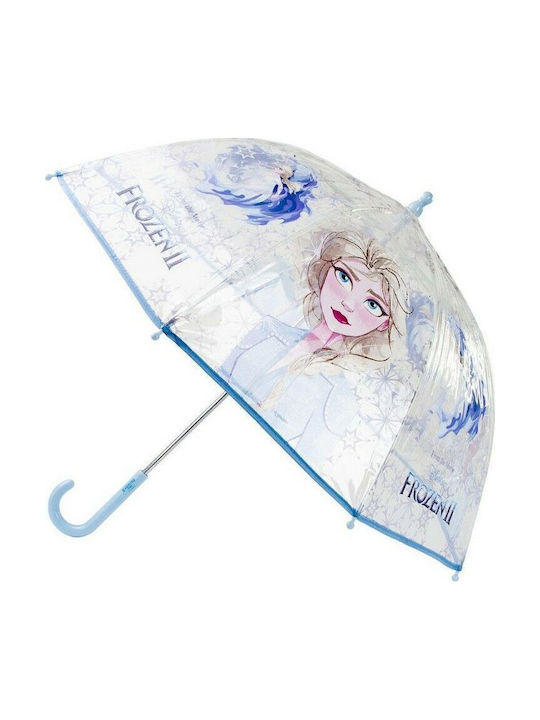 Cerda Kids Umbrella Curved Handle Frozen Transparent with Diameter 90cm