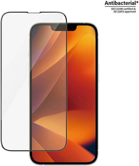 PanzerGlass Ultra-Wide Fit Antibacterial Full Face Tempered Glass Black (iPhone 17e / 16e / 14 / 13 / 13 Pro)